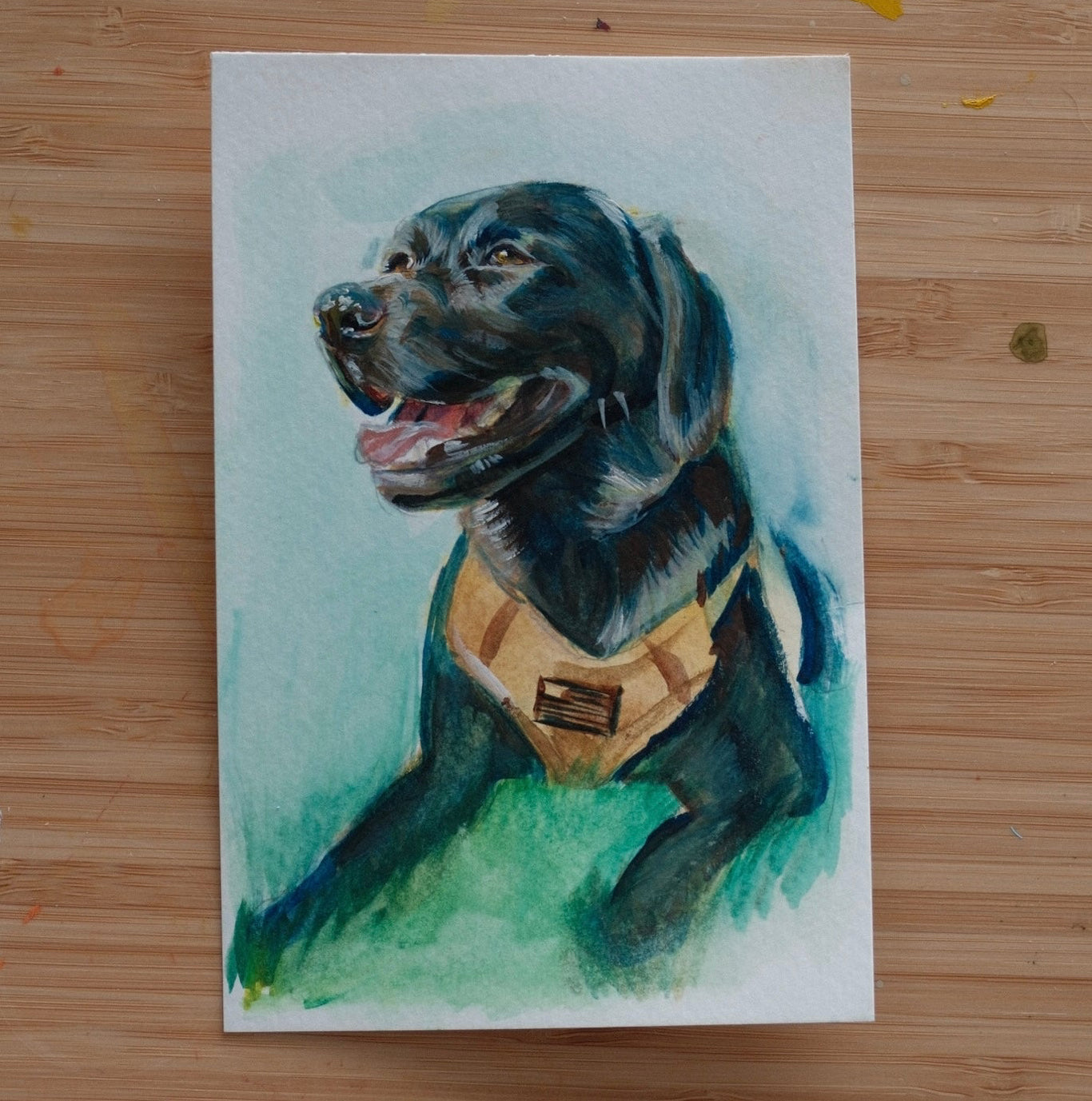 Custom Watercolor Dog Portrait - 5x7